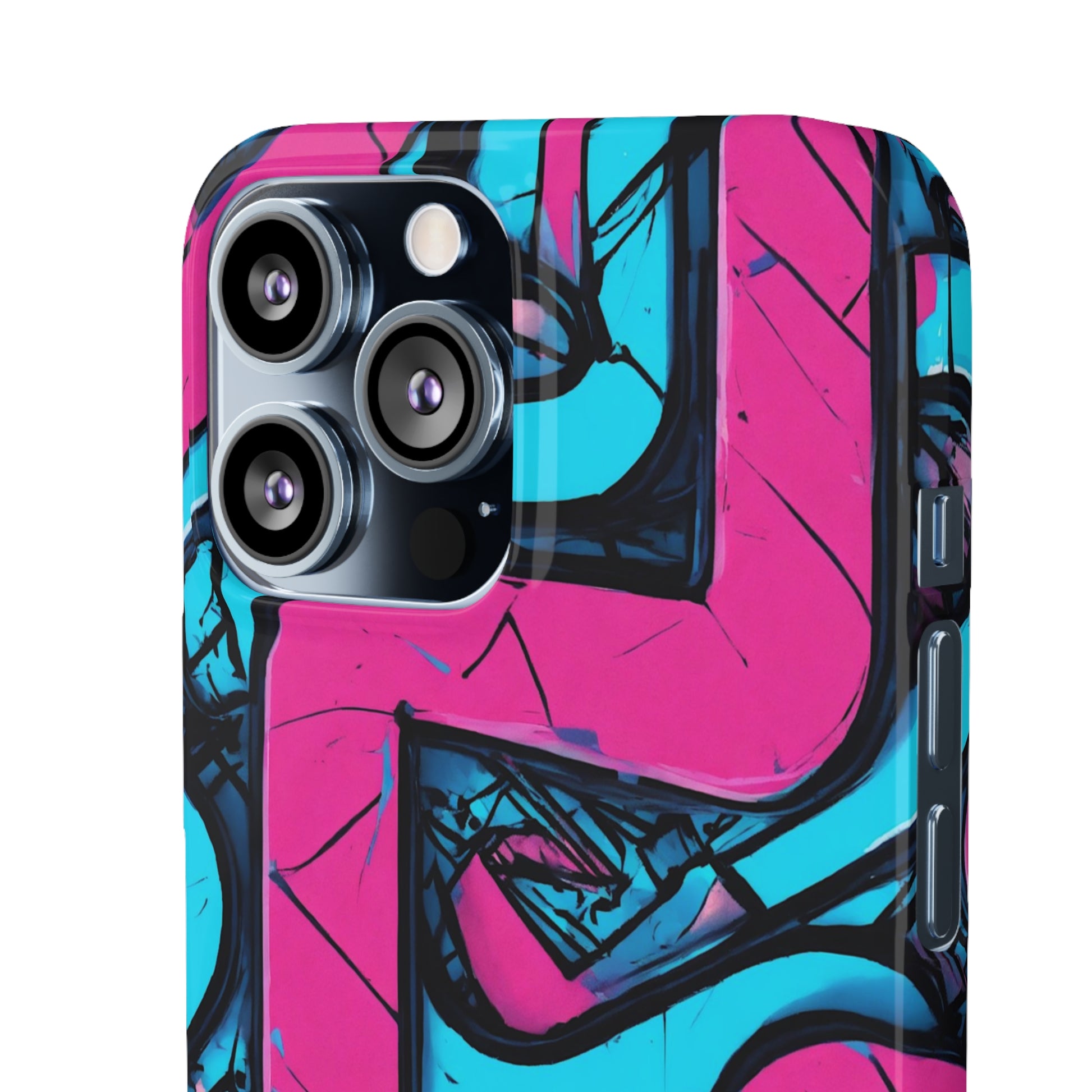 Pink-Blue Graffiti Snap Case - Colorwink