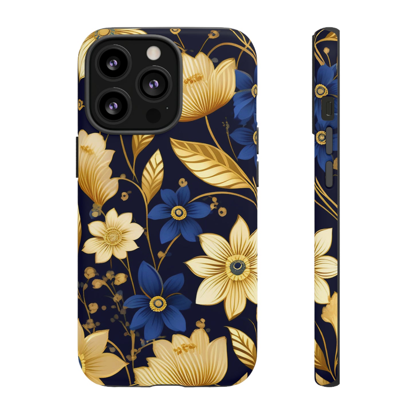 Golden  flower Design Pattern Tough Case