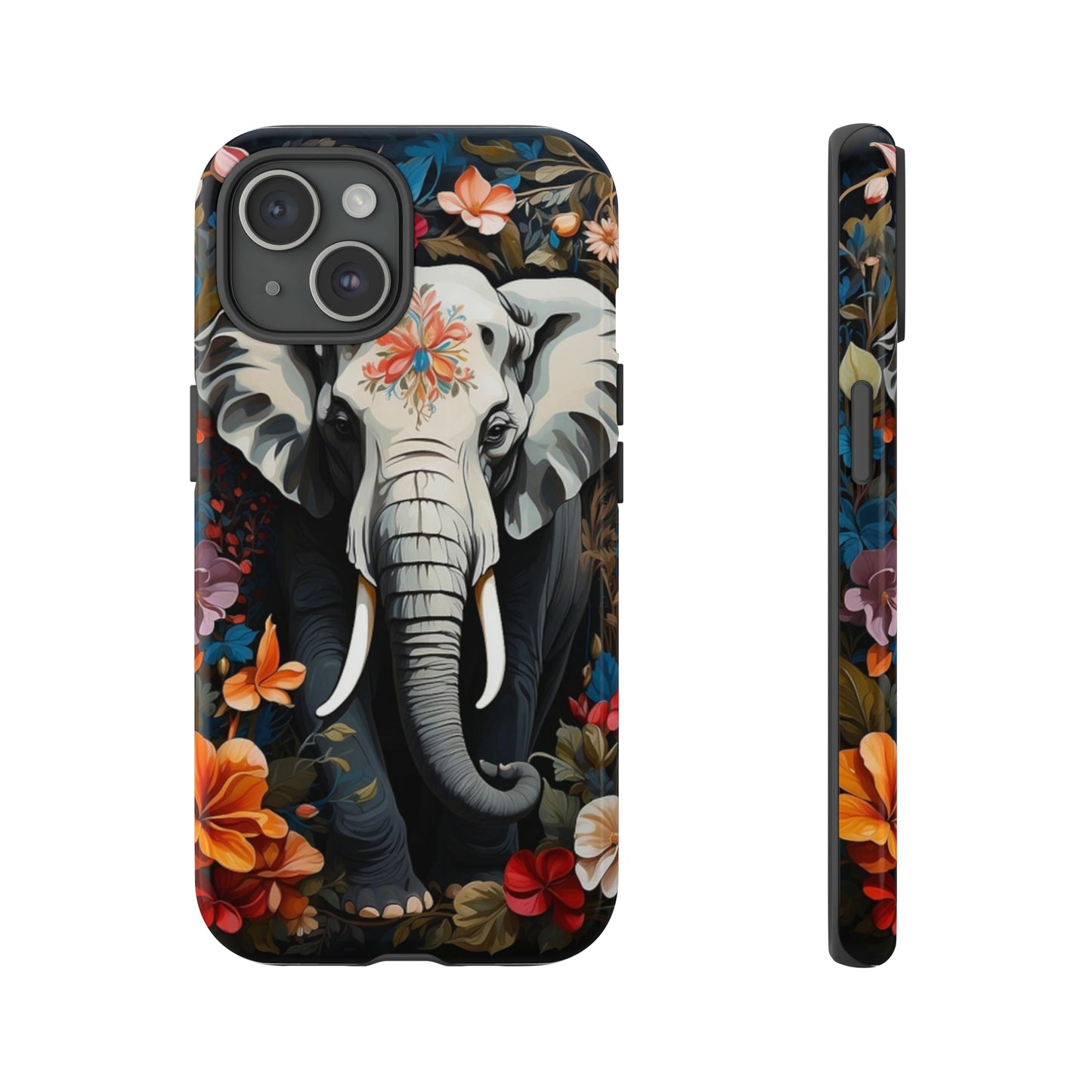 Elephant Face Flower Art  Tough Case