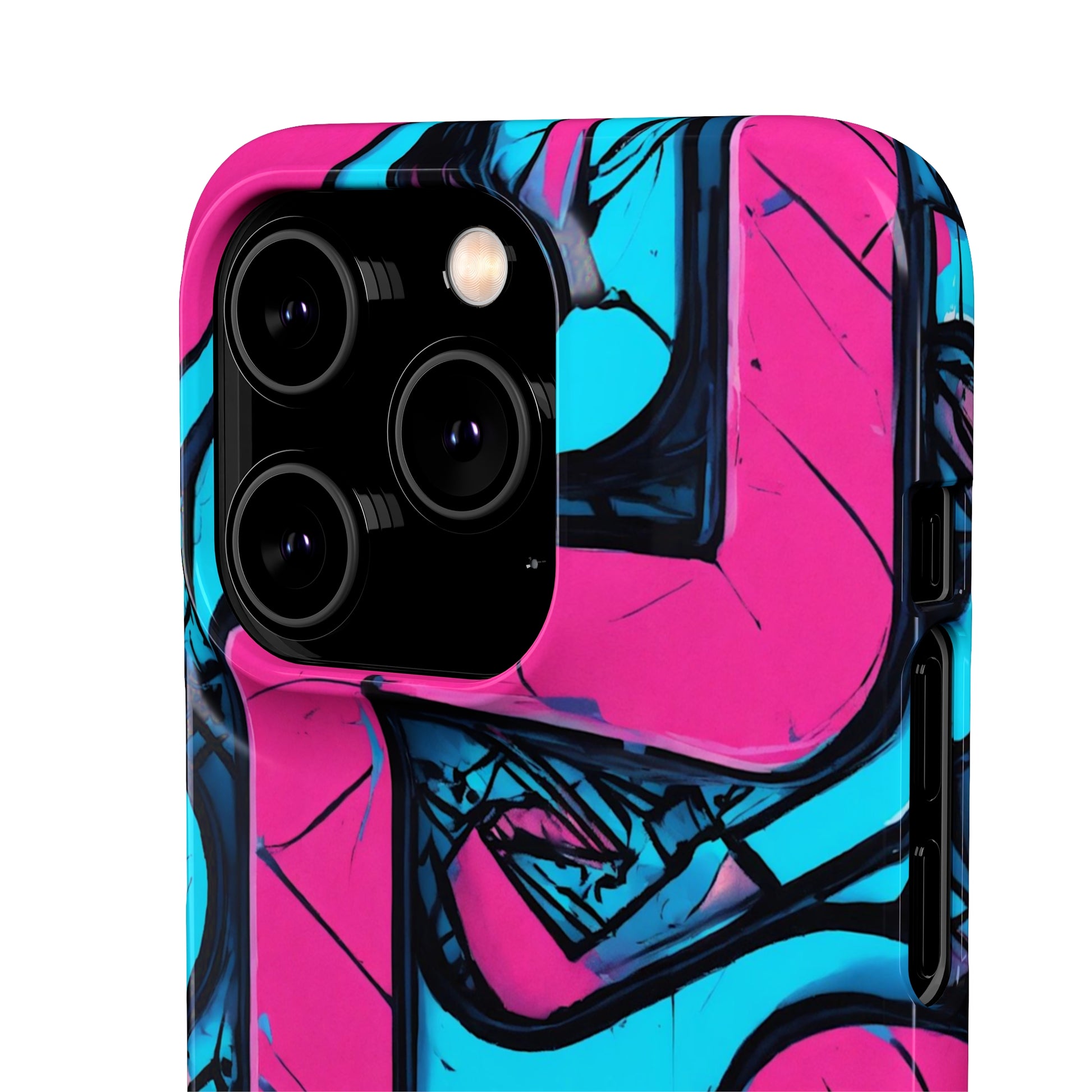 Pink-Blue Graffiti Snap Case - Colorwink