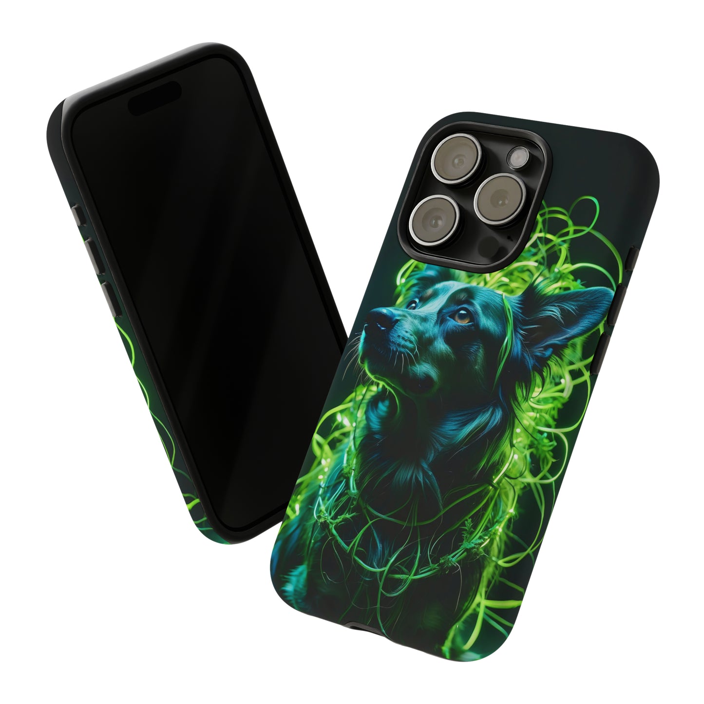 Green Neon Dog Tough Case