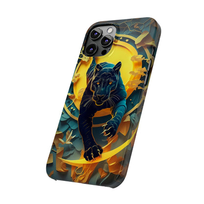 Onyx Black Jaguar Slim Phone Case - Colorwink