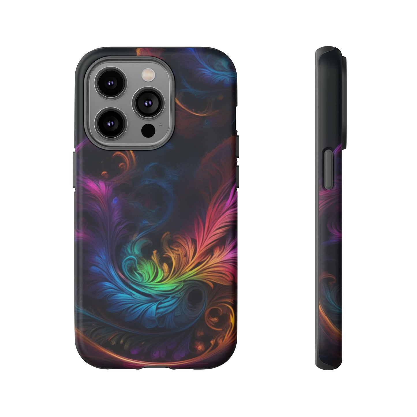 Dark Feather Pattern Tough Case