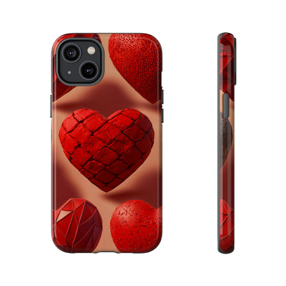 Red Heart Design Pattern Tough Case