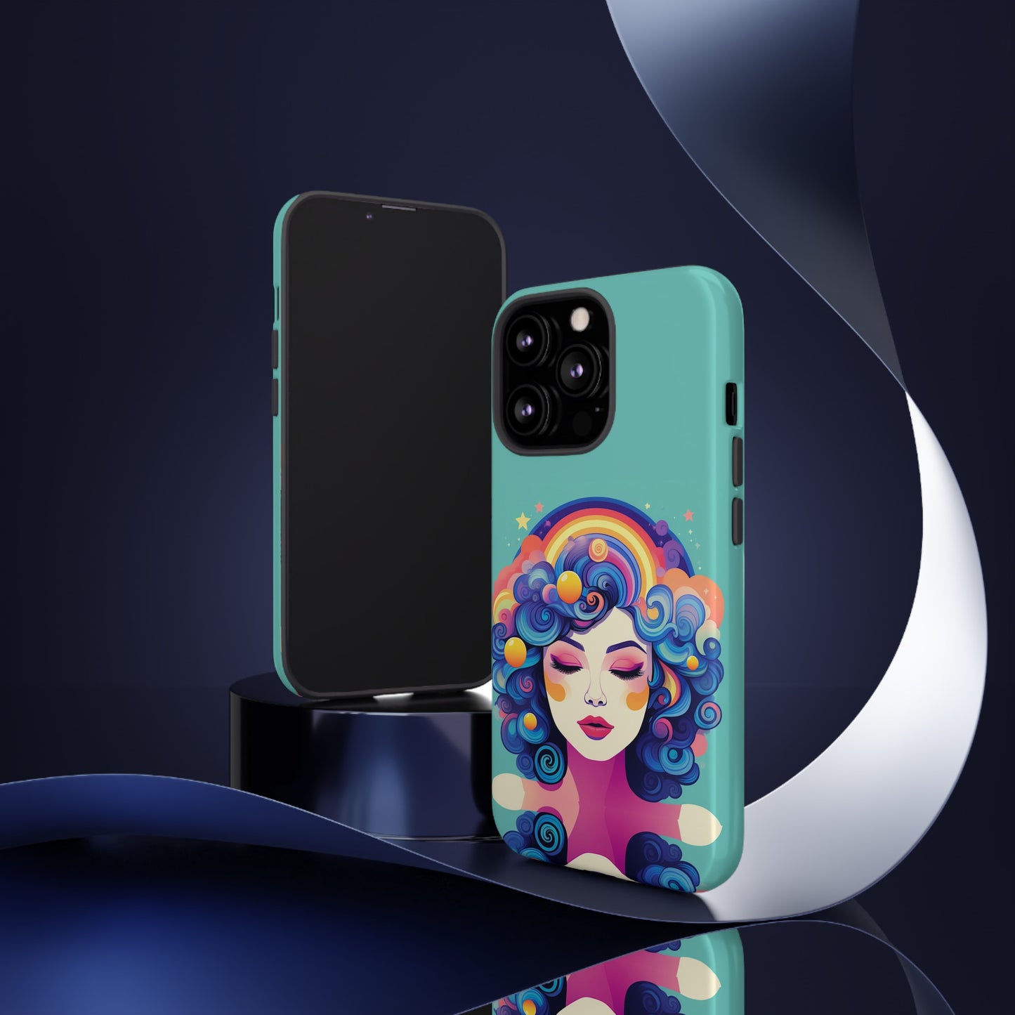 Blue Calm Lady Tough Case