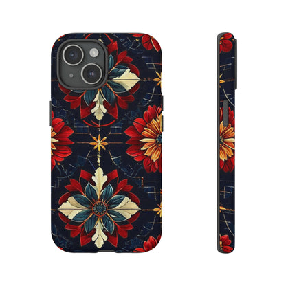 Red  flower Design Pattern Tough Case