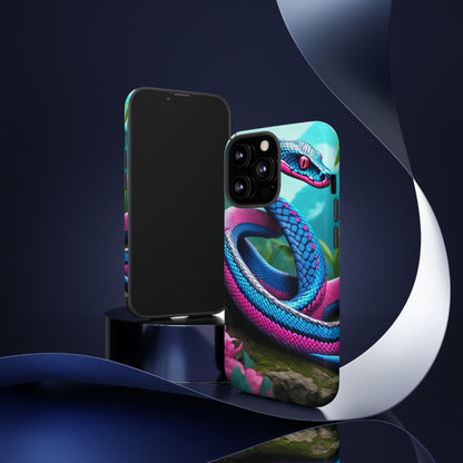 Blue Pink Snake Tough Case