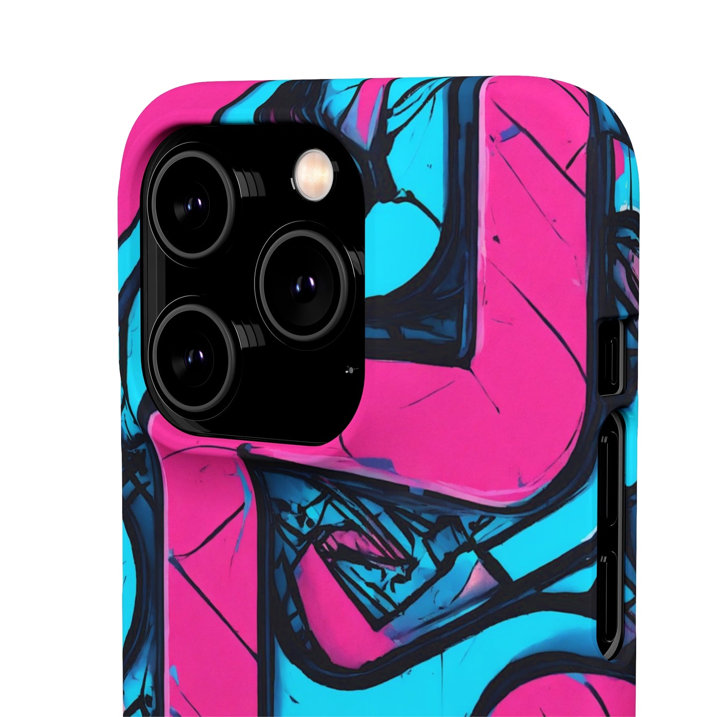 Pink-Blue Graffiti Snap Case - Colorwink