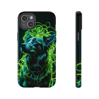 Green Neon Dog Tough Case