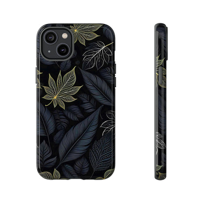 Grey Leaf Pattern Tough Case