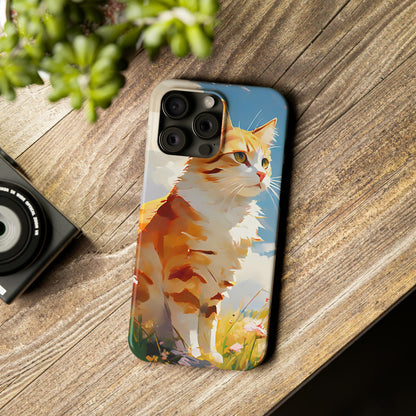 Cat Acrylic Painting Slim Phone Case - Colorwink