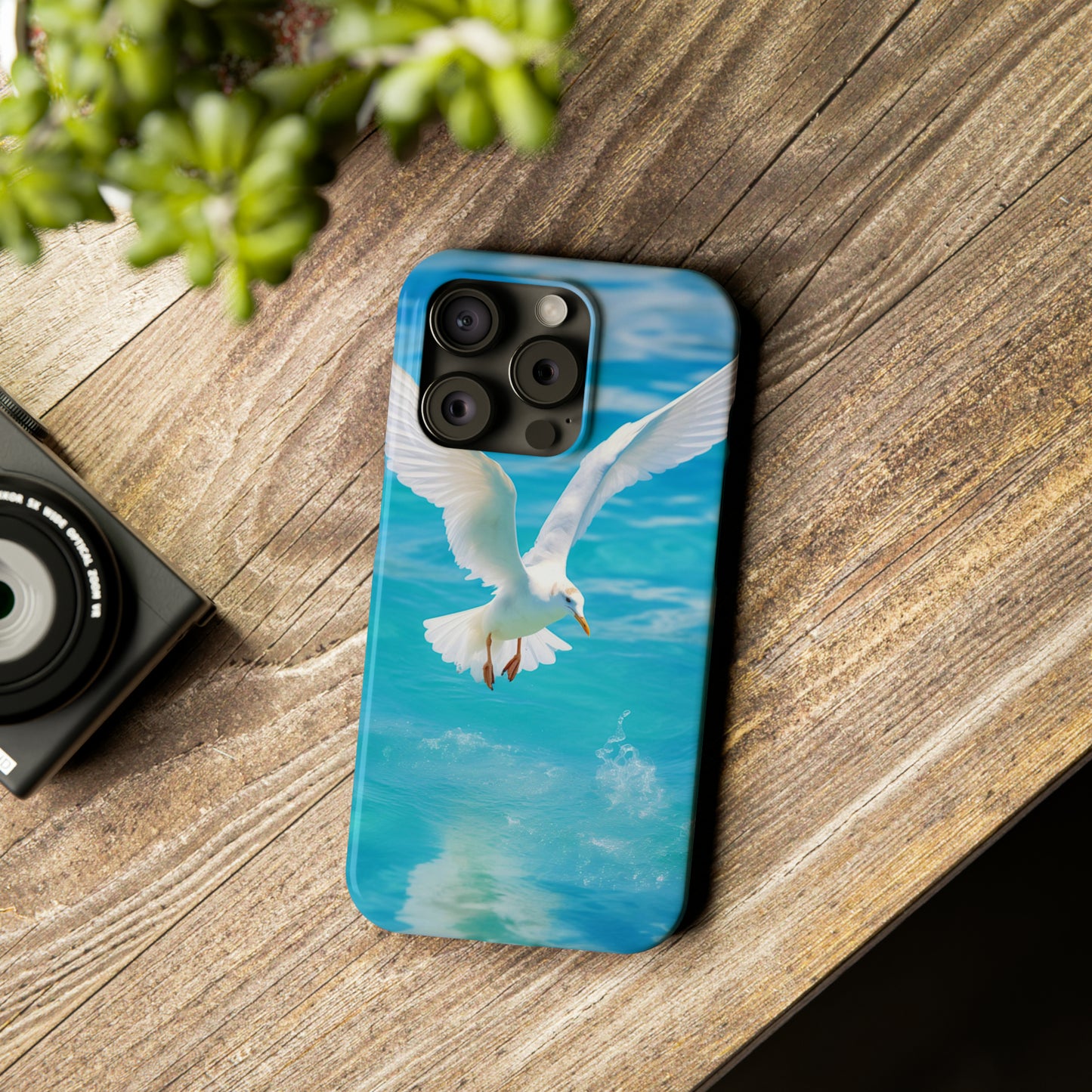 White Gull Slim Phone Cases - Colorwink