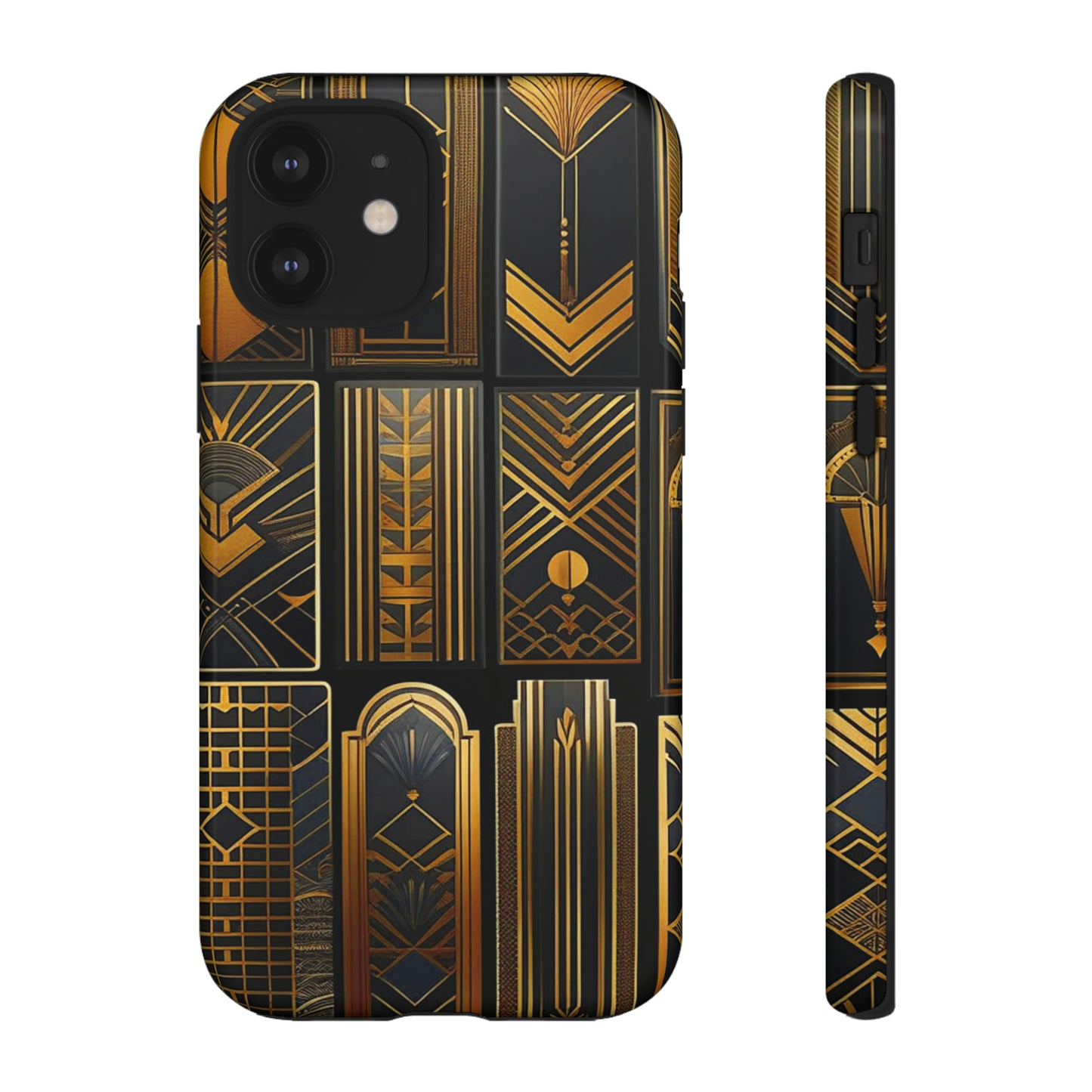 Golden Grid Art Design Pattern Tough Case