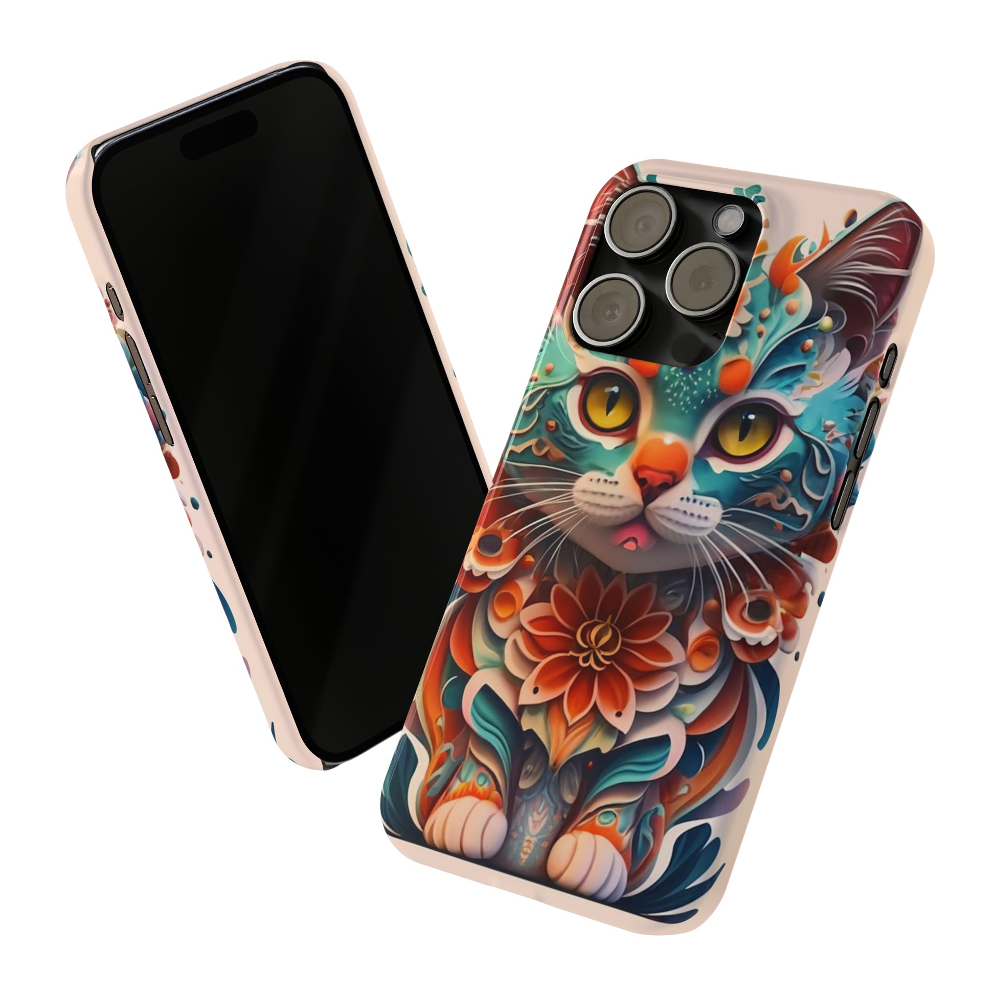 Cute Cat Slim Phone Case - Colorwink