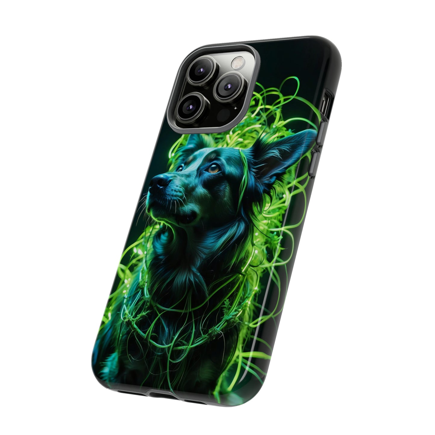 Green Neon Dog Tough Case