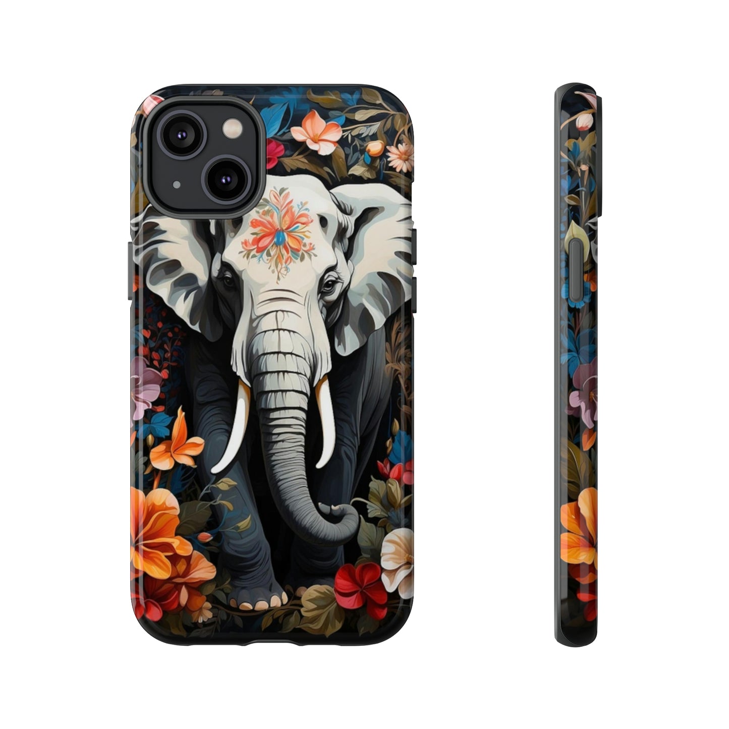 Elephant Face Flower Art  Tough Case