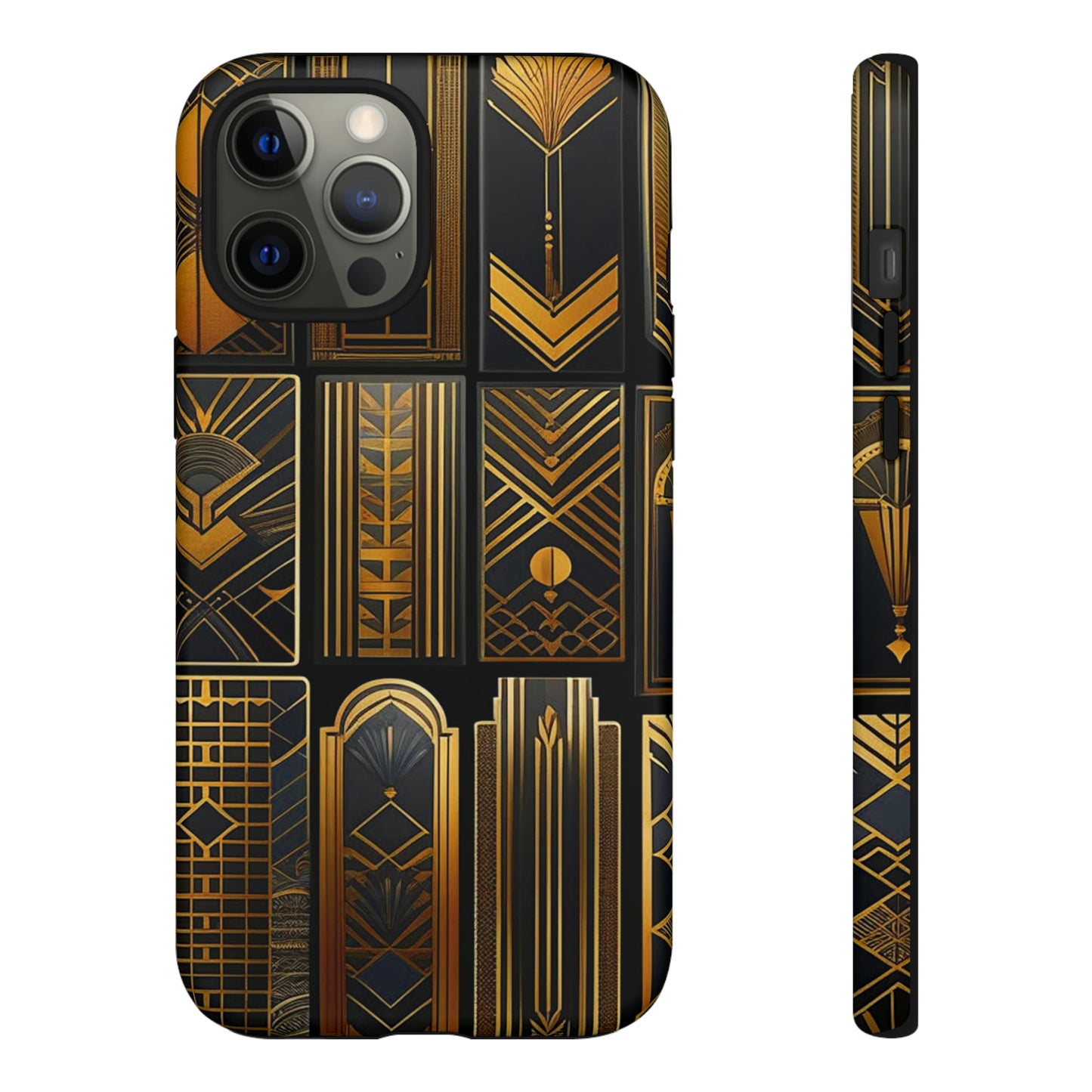 Golden Grid Art Design Pattern Tough Case