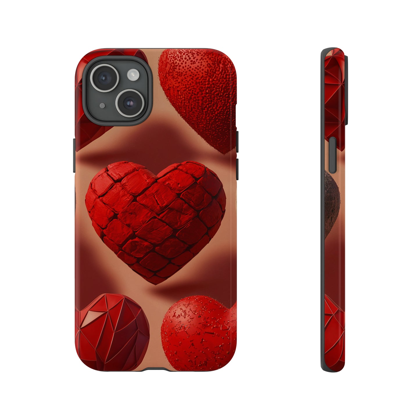 Red Heart Design Pattern Tough Case