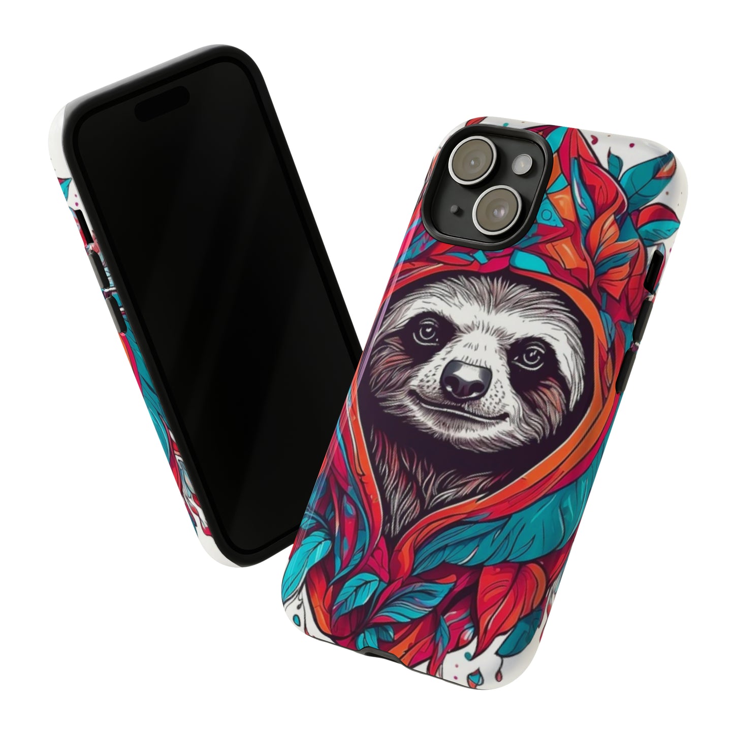 Sloth floral rose print Tough Case