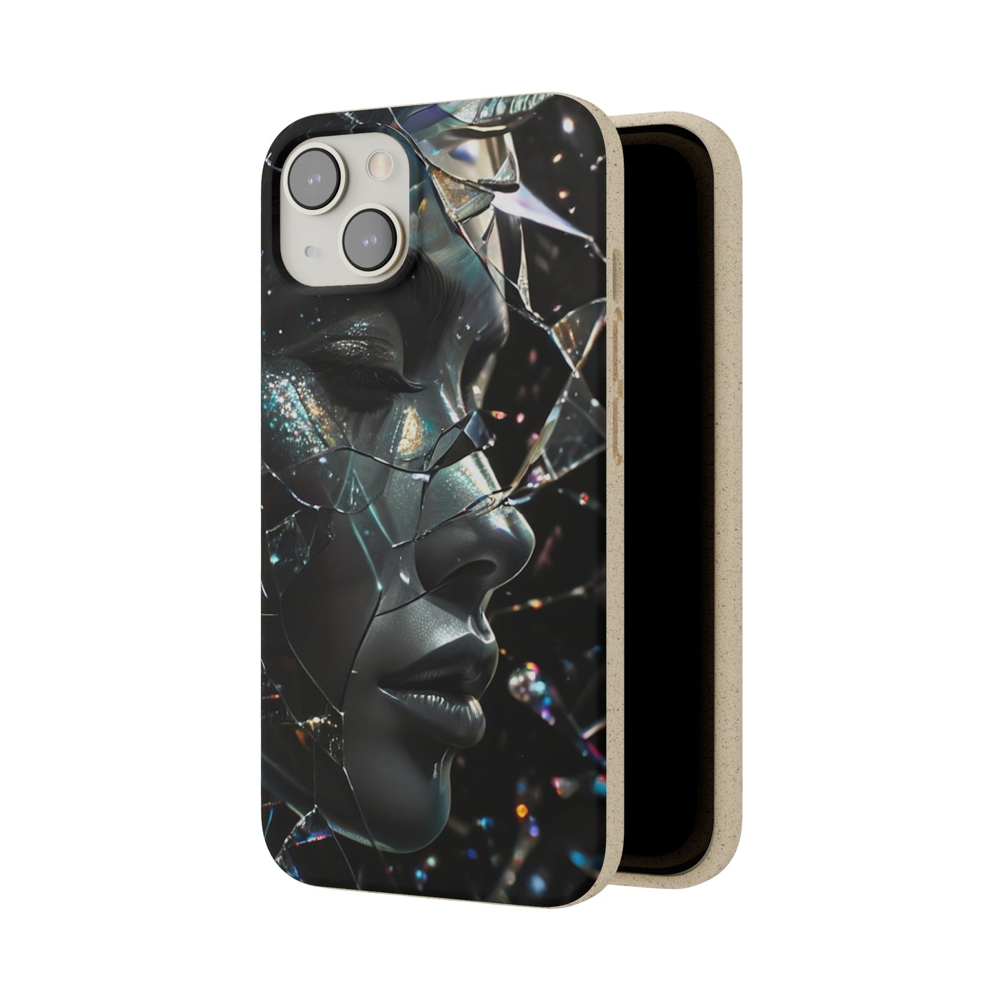 Fractured Glass art Biodegradable Case