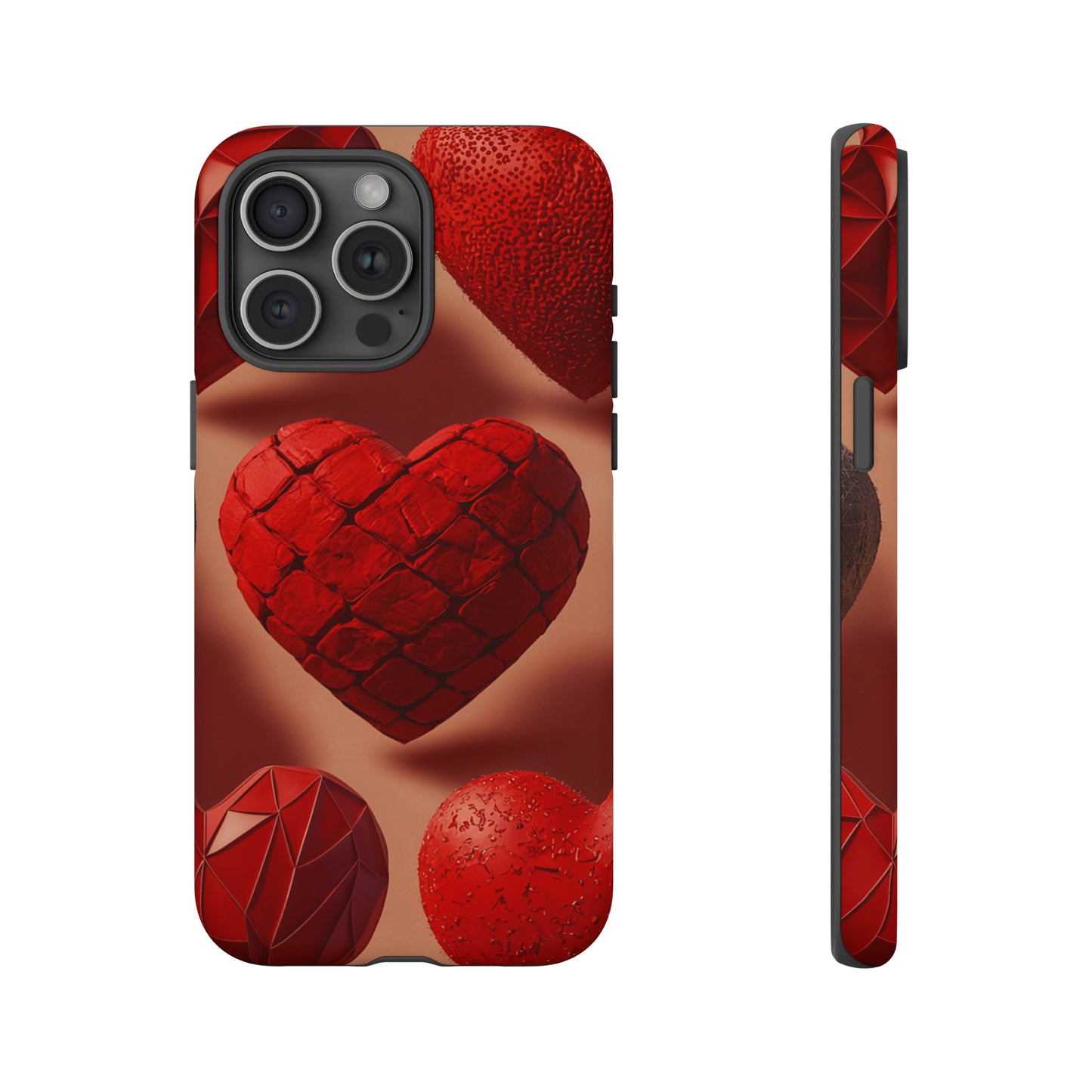 Red Heart Design Pattern Tough Case