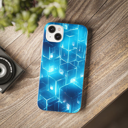 Neon Blue Glow Flexi Case - Colorwink