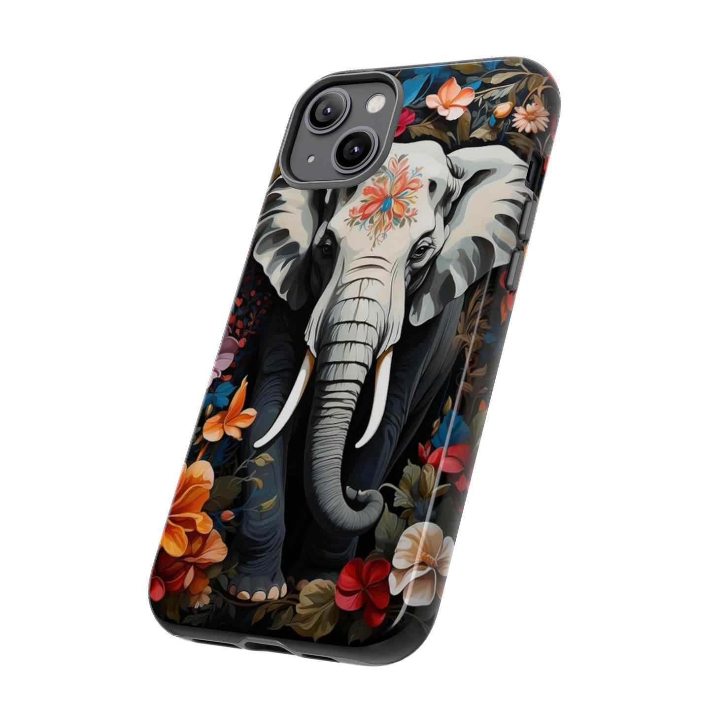 Elephant Face Flower Art  Tough Case