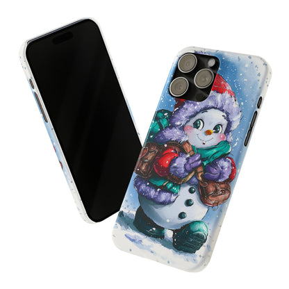 Cute Snowman Slim Phone Case - Colorwink