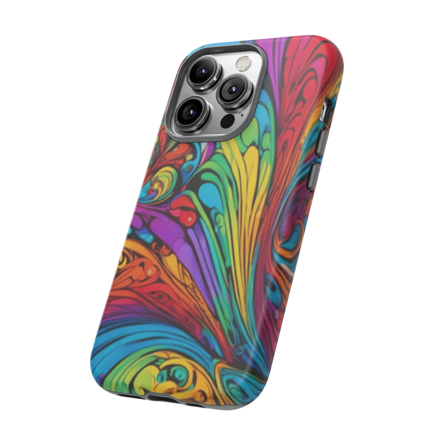 Colourful Spiral Paint Art Pattern Tough Case