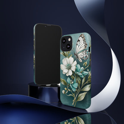 Flower and Butterfly Tough Case