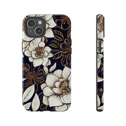 White flower Design Pattern Tough Case