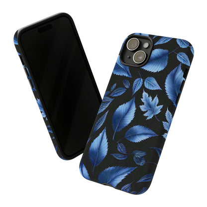 Blue Leaf Art Design Pattern Tough Case