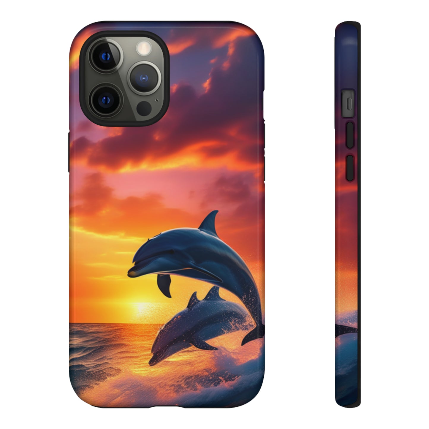 Sunset Dolphin Tough Case