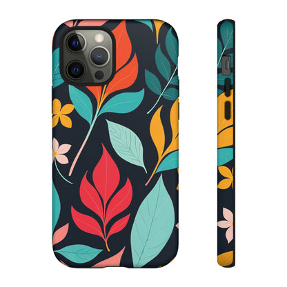 Red Leaf Design Pattern Tough Case