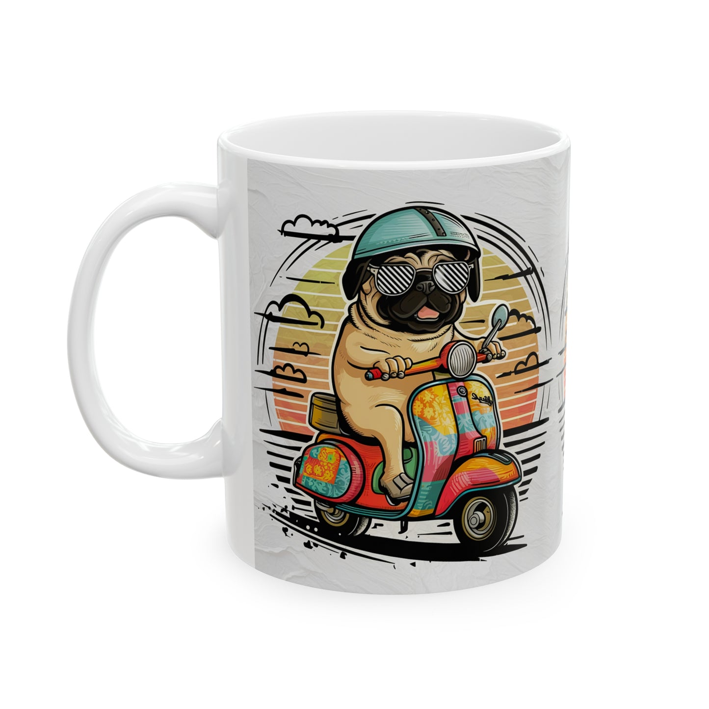 Rider Pug Coffee Mug