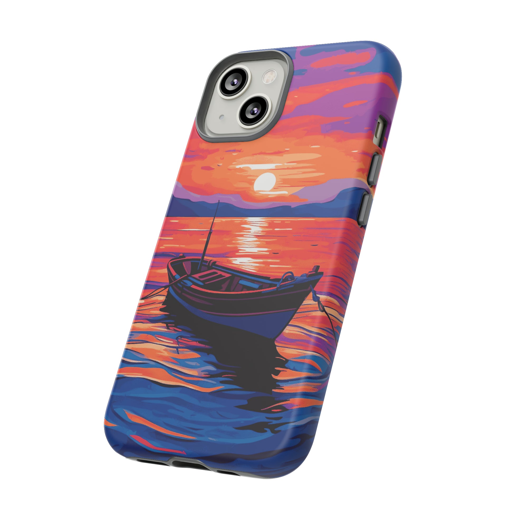 Boat With Sunset Tough Case - Colorwink