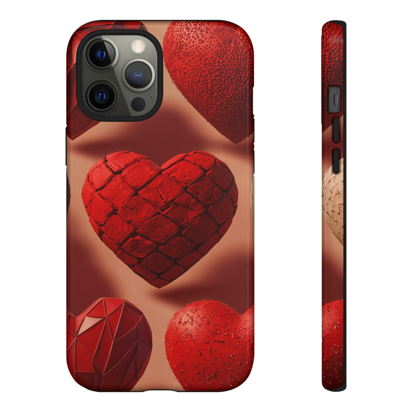 Red Heart Design Pattern Tough Case