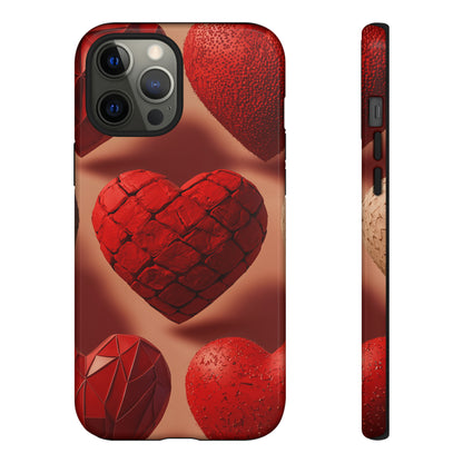 Red Heart Design Pattern Tough Case