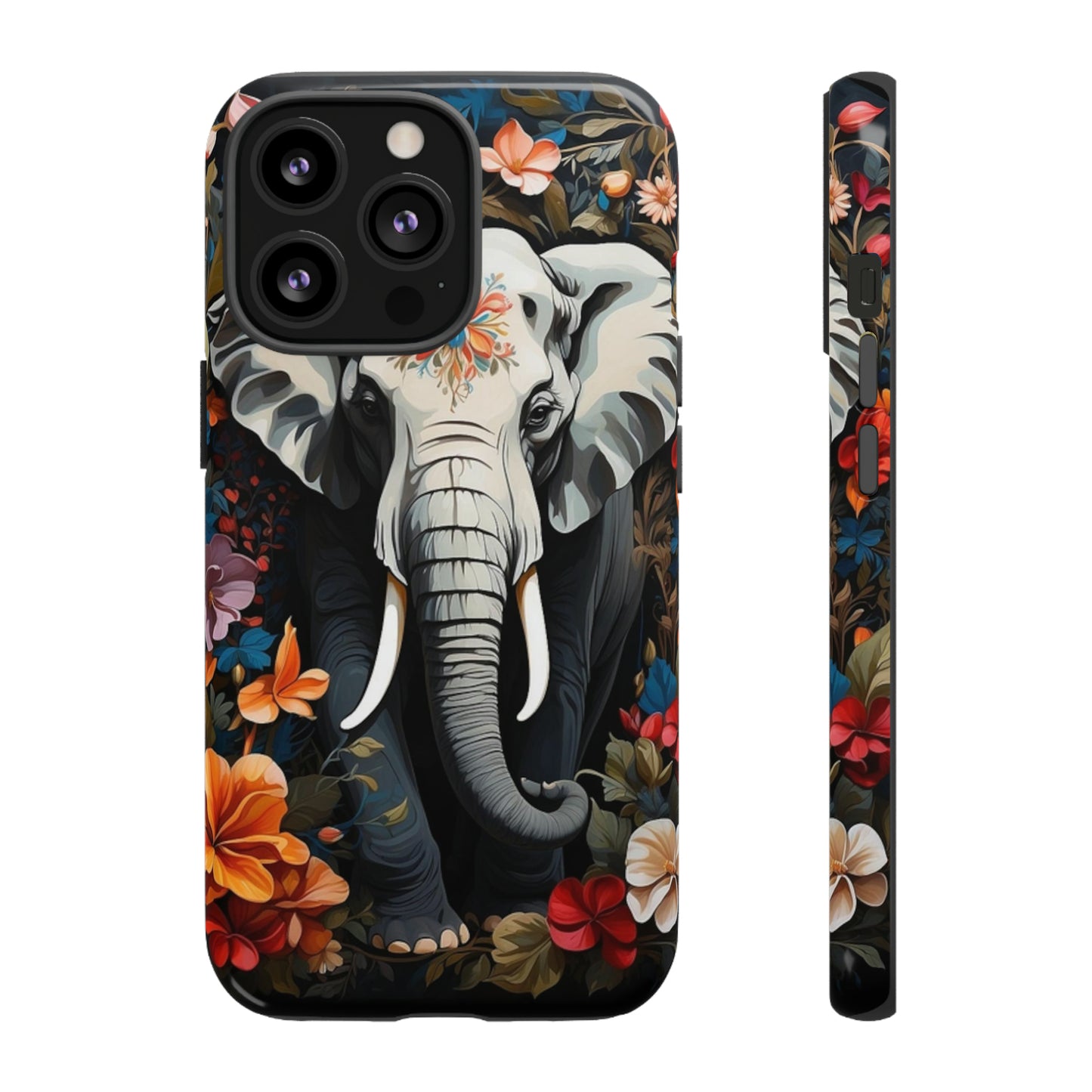 Elephant Face Flower Art  Tough Case