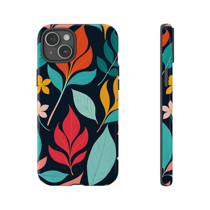 Red Leaf Design Pattern Tough Case