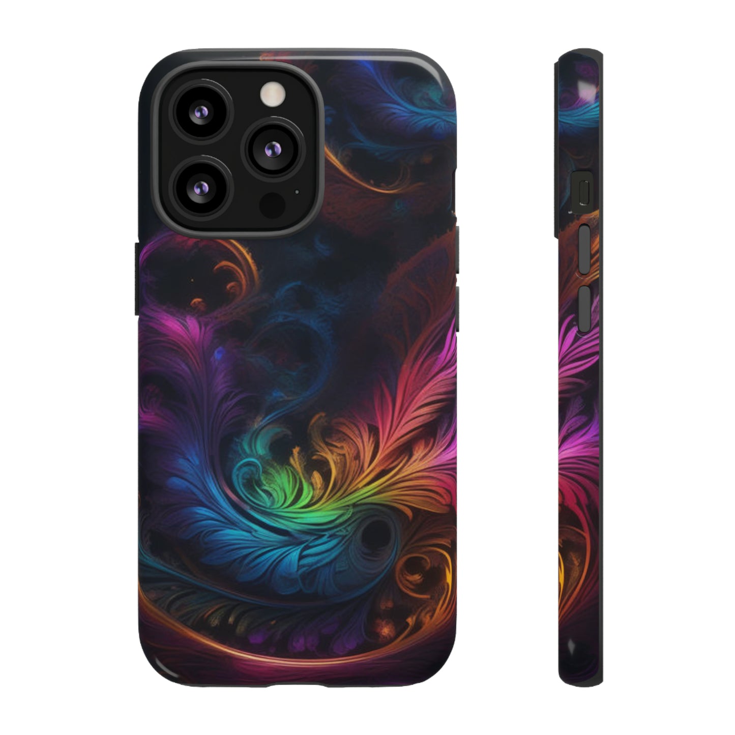 Dark Feather Pattern Tough Case