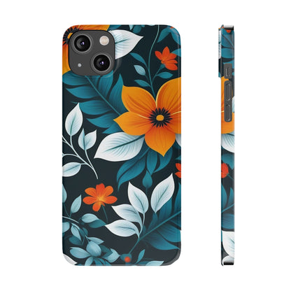 White Flower Slim Phone Case