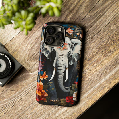 Elephant Face Flower Art  Tough Case