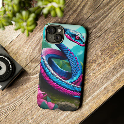 Blue Pink Snake Tough Case