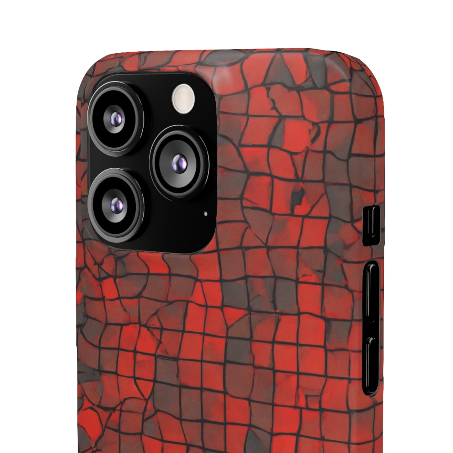 Red & Black Cubes Snap Case - Colorwink