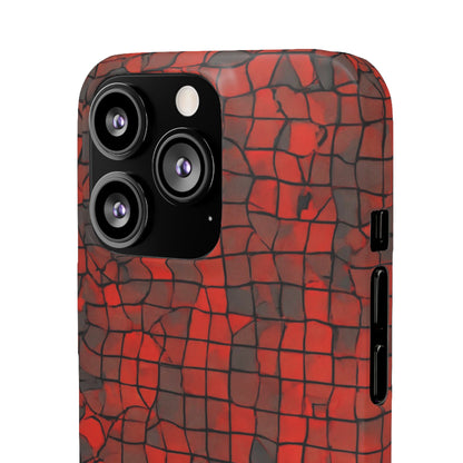 Red & Black Cubes Snap Case - Colorwink