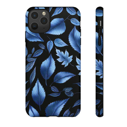 Blue Leaf Art Design Pattern Tough Case