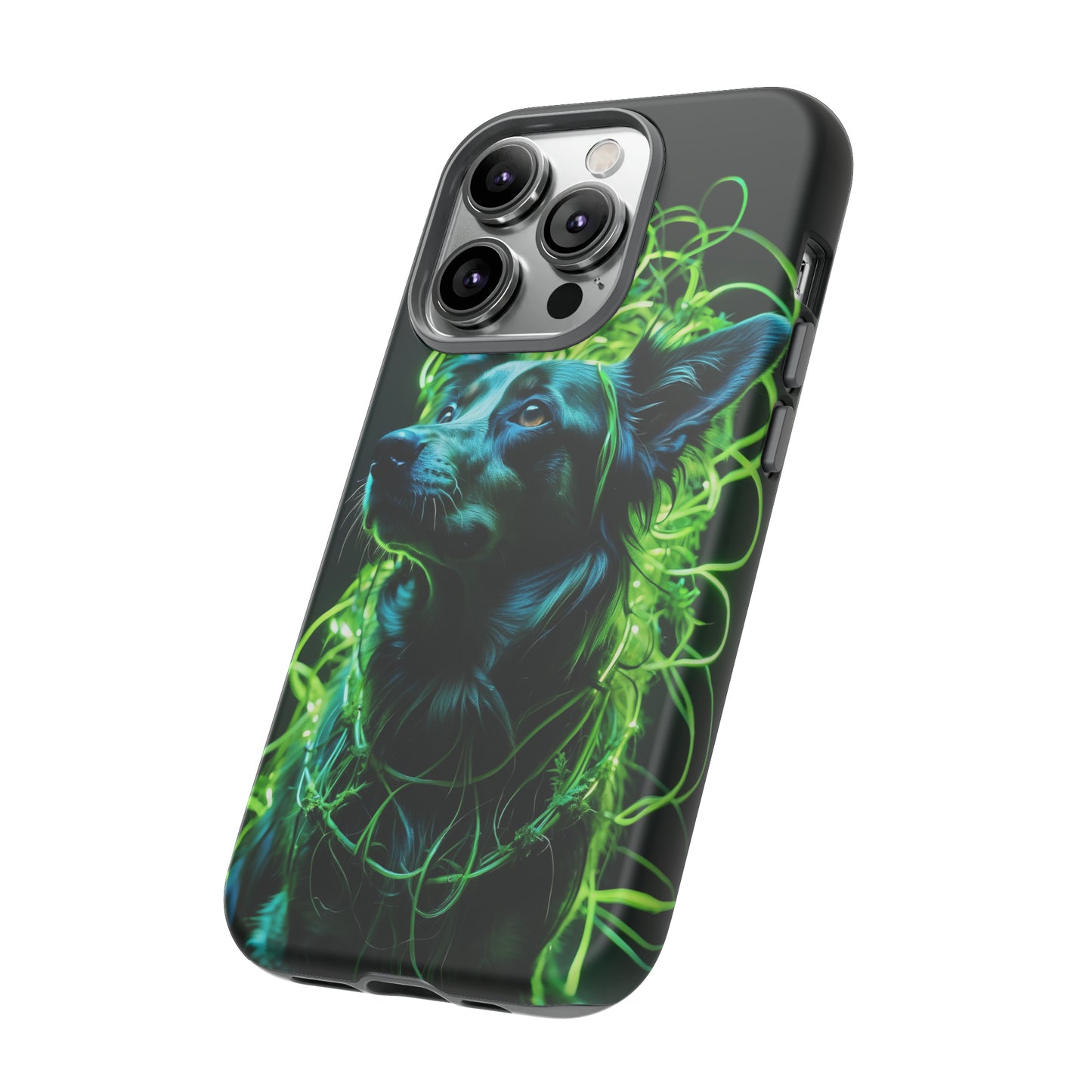 Green Neon Dog Tough Case