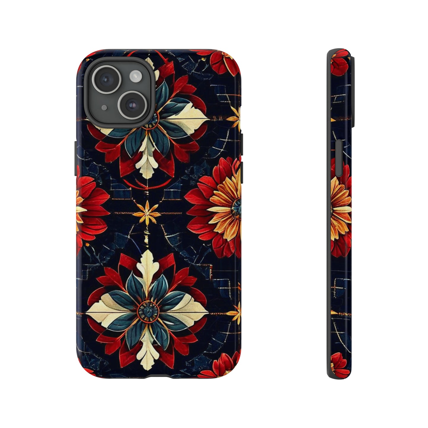 Red  flower Design Pattern Tough Case