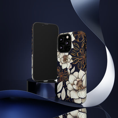 White flower Design Pattern Tough Case